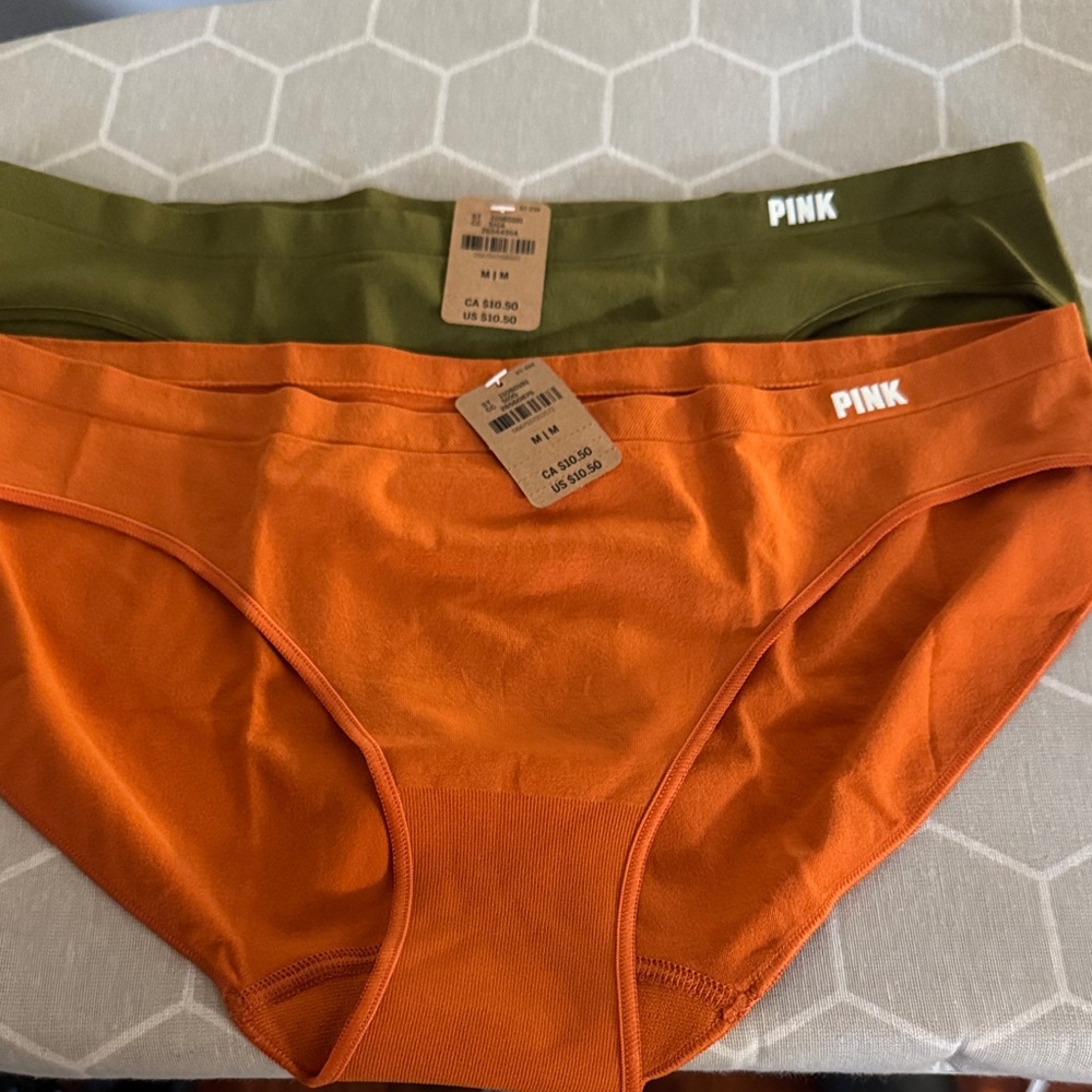 PINK Victoria's Secret Kids Bottoms - Olive and Tangerine